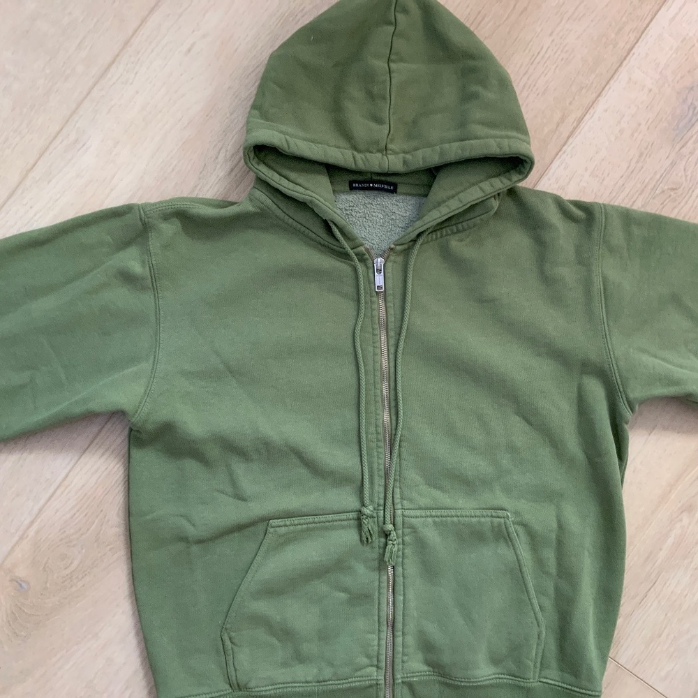 Brandy Melville Christie Matcha Green Hoodie-regular fit
